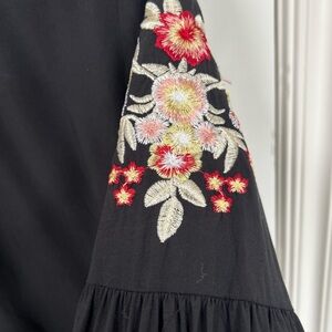 Black Embroidered Blouse